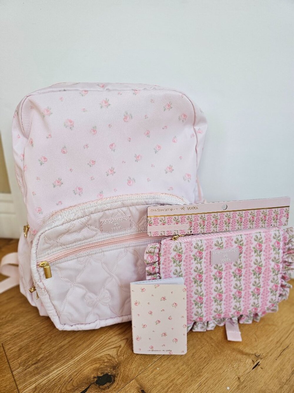 LoveShackFancy Target backpack Blooming Heirloom Ditsy pencil case mini journal